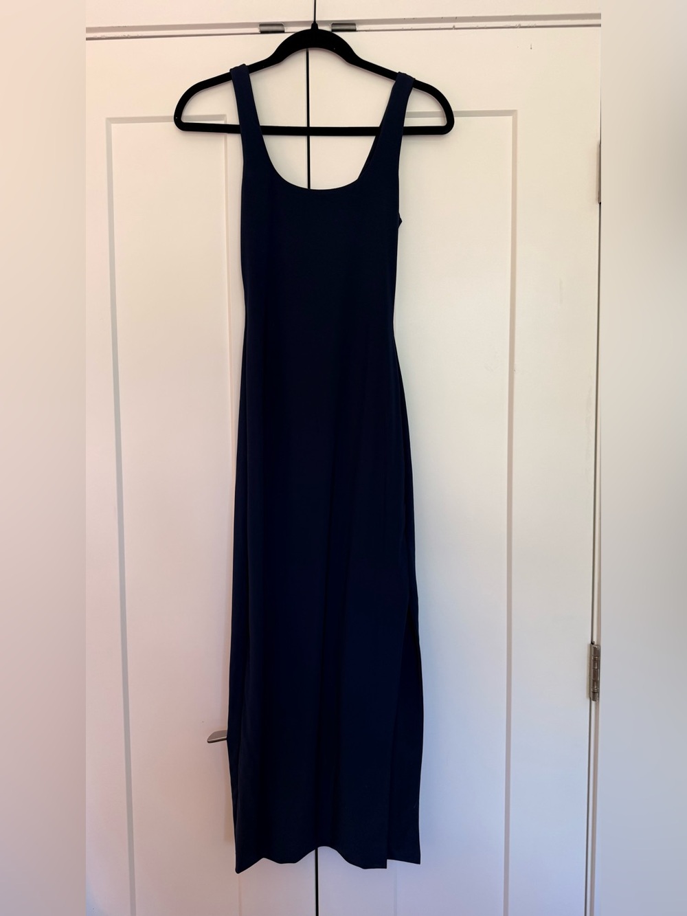 AYM studios blue midi dress with slit